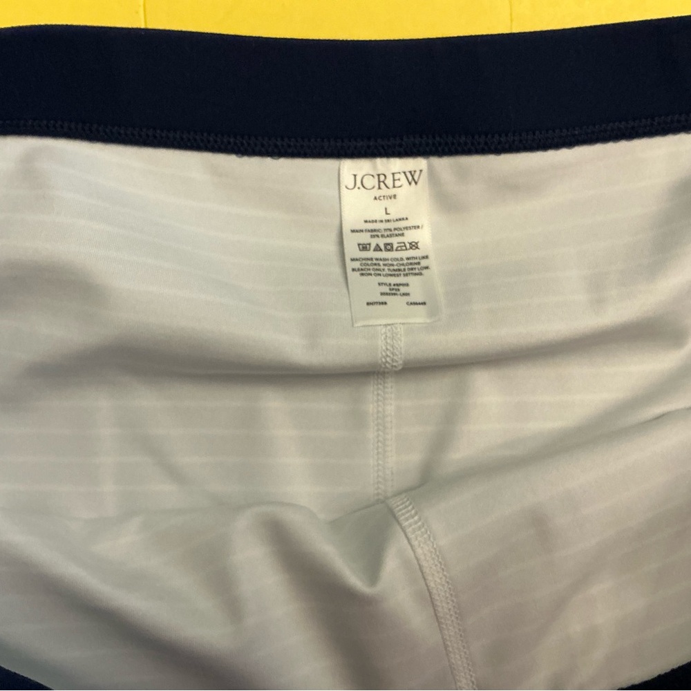 J. Crew Cloudstretch striped wrap active skirt skort sz large Pickleball tennis - Picture 4 of 8